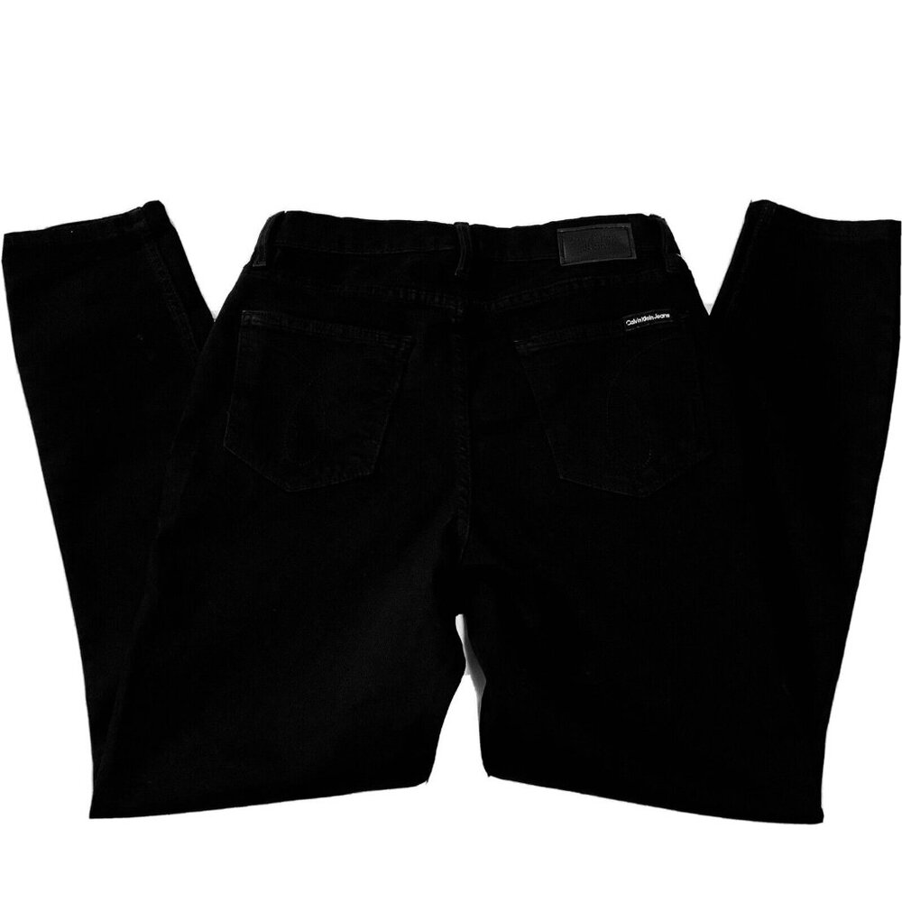 Calvin Klein Women's High Rise Skinny Fitted Leg Jeans Size 27 Black w Stretch - Picture 3 of 12